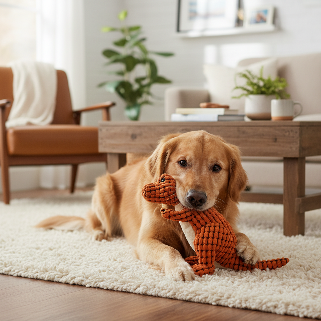 Dino Plush Toy – Soft & Durable Dog Toy