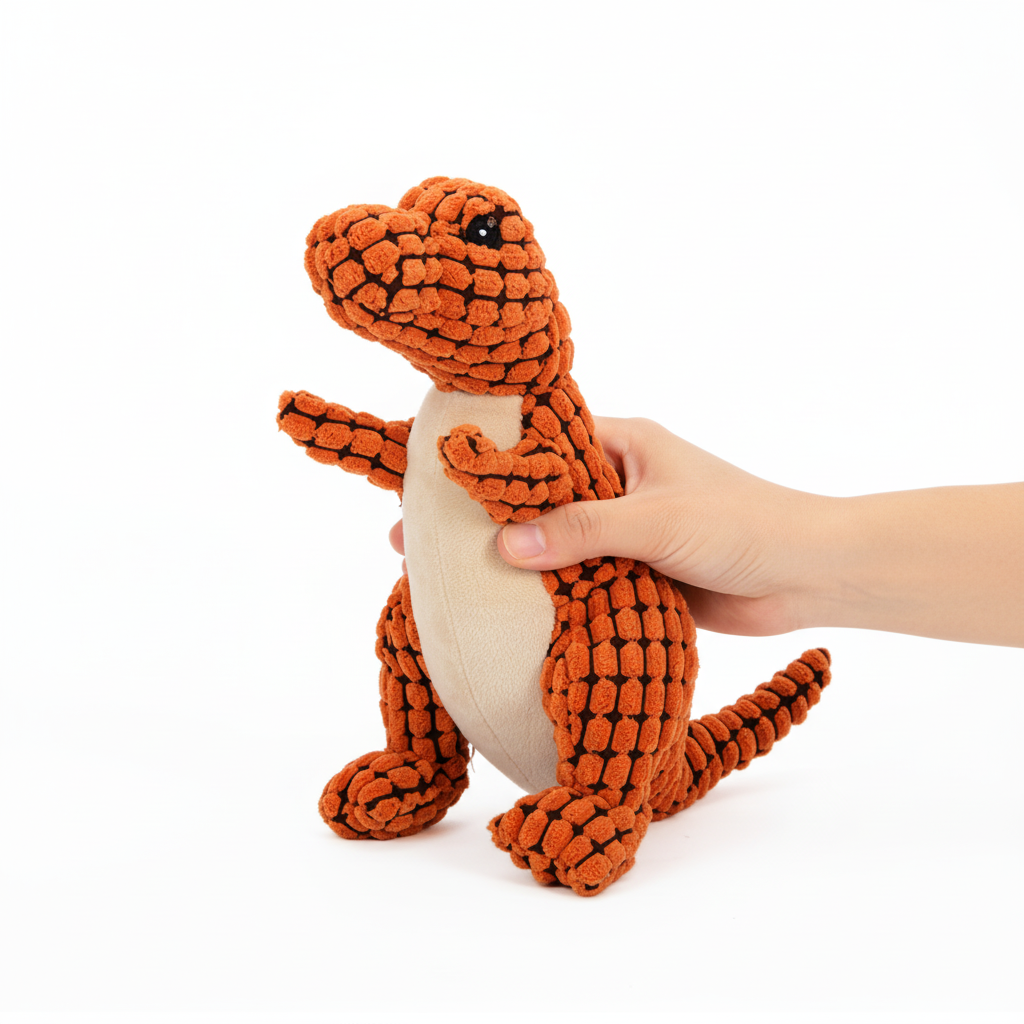 Dino Plush Toy – Soft & Durable Dog Toy