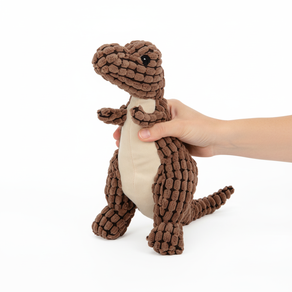 Dino Plush Toy – Soft & Durable Dog Toy