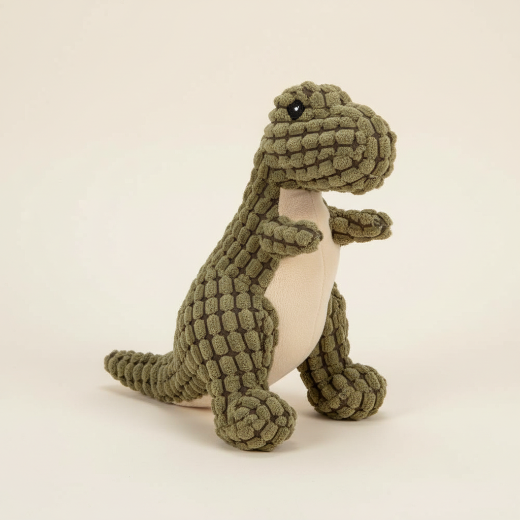 Dino Plush Toy – Soft & Durable Dog Toy
