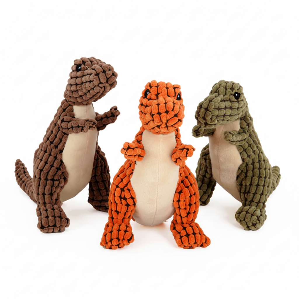 Dino Plush Toy – Soft & Durable Dog Toy
