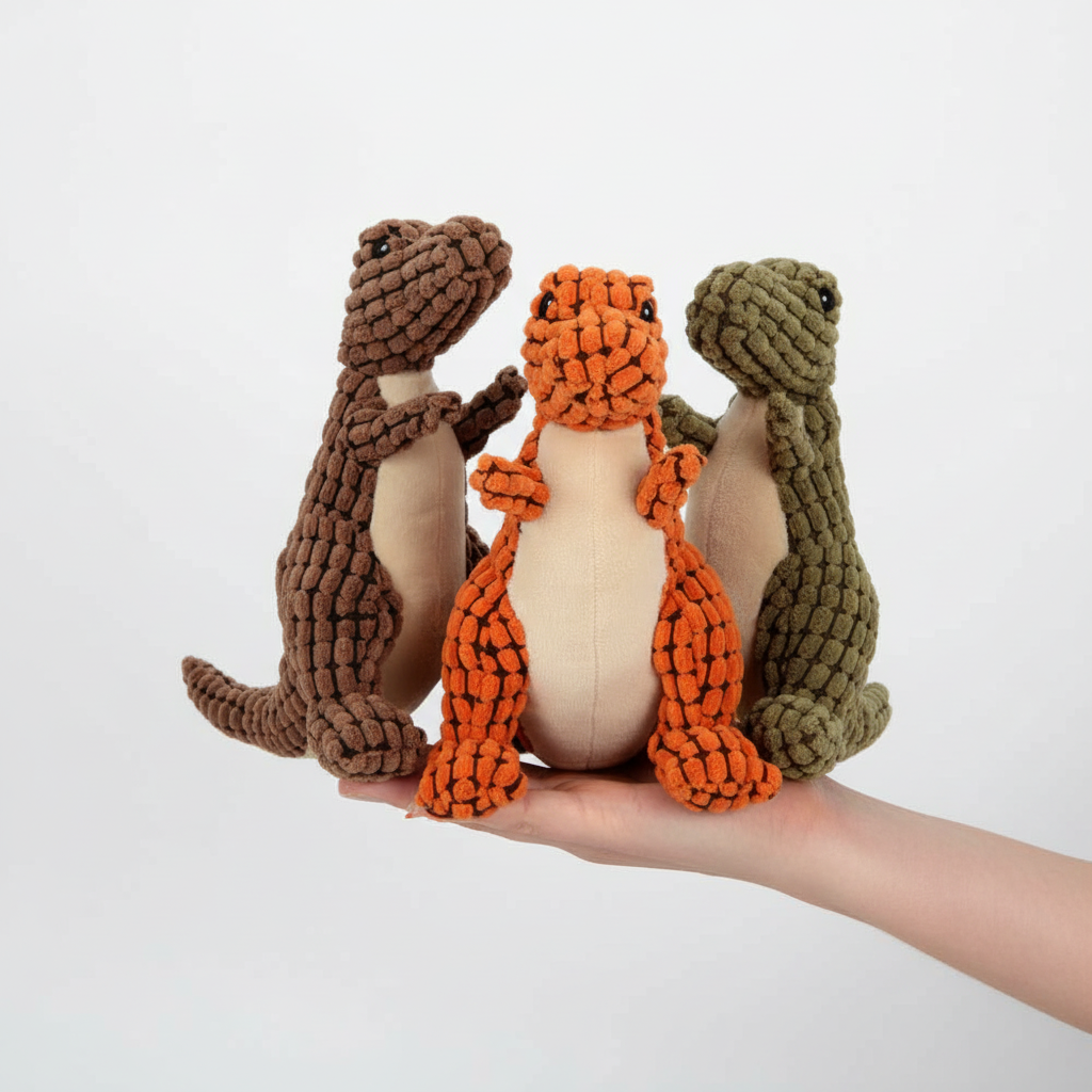 Dino Plush Toy – Soft & Durable Dog Toy